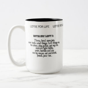 Taza Bicolor Lefties for Life Typography Mug
