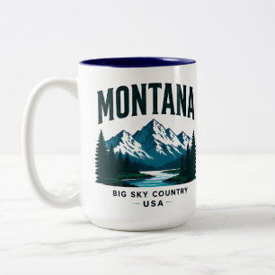 Taza Bicolor Legado de la montaña de Montana