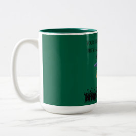 Taza Bicolor lema de graduación de Einstein hunter green