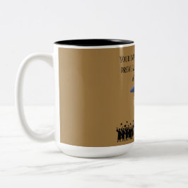 Taza Bicolor lema de graduación de Einstein marrón claro