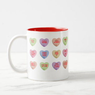 Taza Bicolor Lema de recuperación de 12 pasos en Mug de corazon