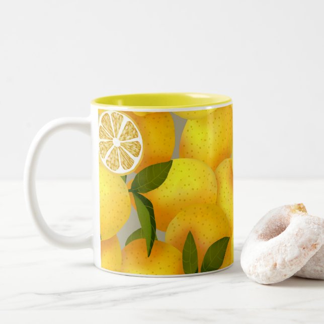 Taza Bicolor Lemon Full Paperweight (Con donut)