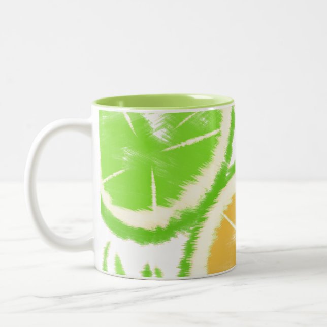 Taza Bicolor Lemon Lime Resumen Pop Tie Dye (Izquierda)