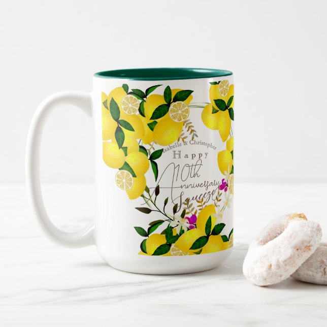 Taza Bicolor Lemon Squeeze (Con donut)