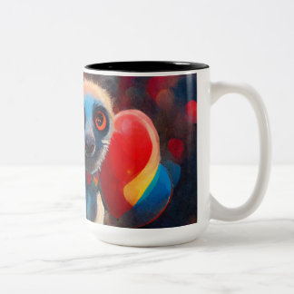 Taza Bicolor Lemur Coffee Mug