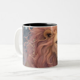 Taza Bicolor Leo, León de los Rosas Nebula Mug