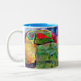 Taza Bicolor León
