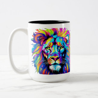 Taza Bicolor león