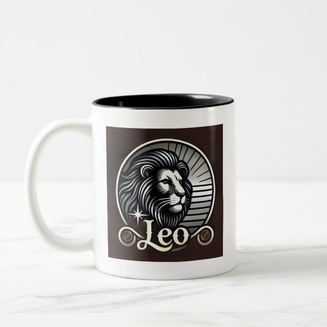 Taza Bicolor León blanco y negro (Izquierda)