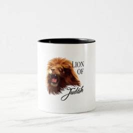 Taza Bicolor León de Judá Evangélico Cristiano Bíblico