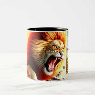 Taza Bicolor León loco