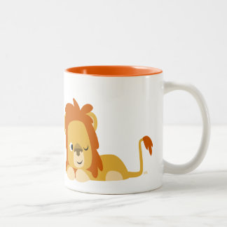 Taza Bicolor León Personalizado despierto