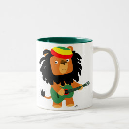 Taza Bicolor León Personalizado lindo de Zion Mug