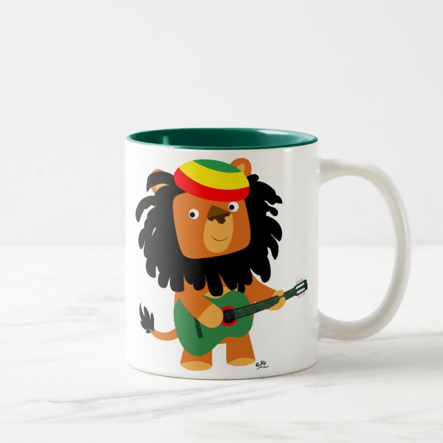 Taza Bicolor León Personalizado lindo de Zion Mug (Derecha)