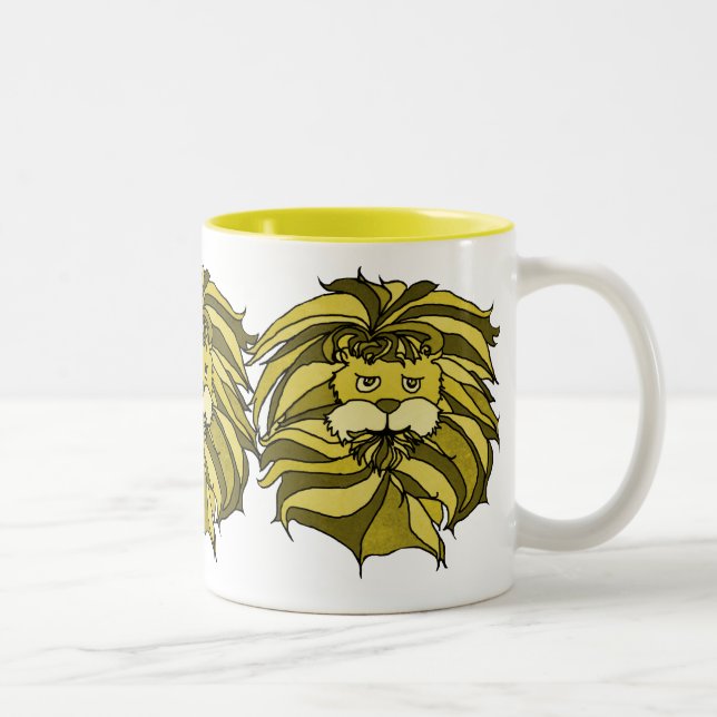Taza Bicolor Leones en amarillo (Derecha)