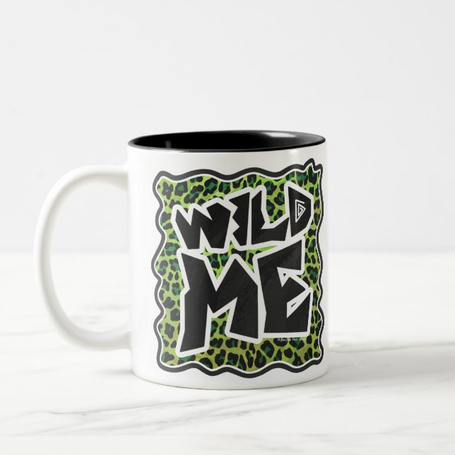 Taza Bicolor Leopard Black and Green Print (Izquierda)