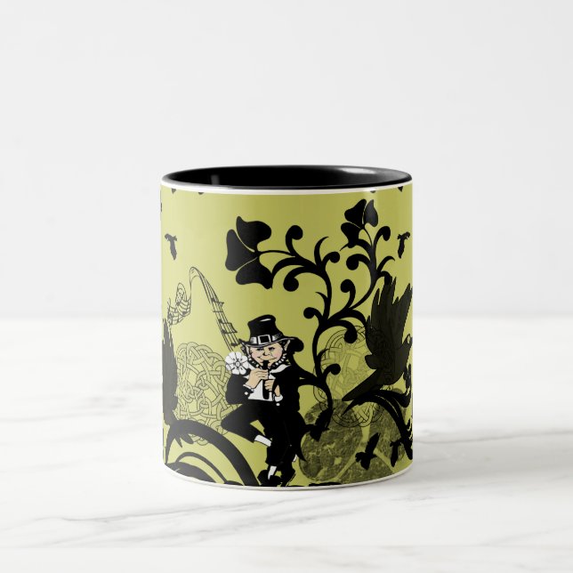 Taza Bicolor Leprechaun en negro (Centro)