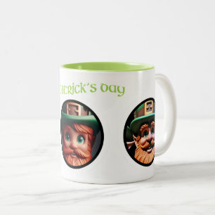 Taza Bicolor Leprechauns añade tus imágenes St Patrick TTM