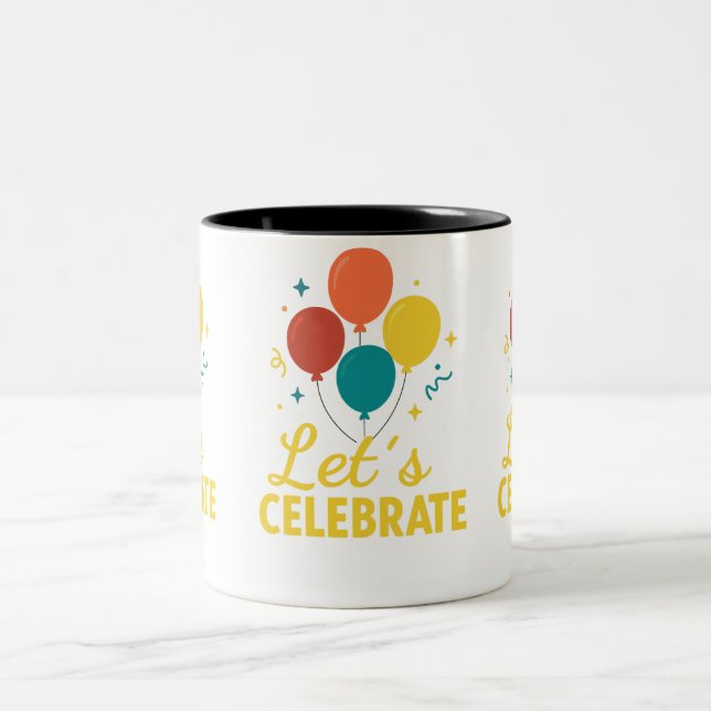 Taza Bicolor Let’s Celebrate Balloons (Centro)