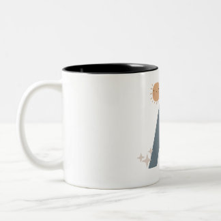 Taza Bicolor Letra boho alfa A - mug