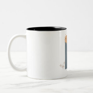 Taza Bicolor Letra boho alfabeta B - mug