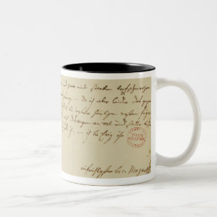 Taza Bicolor Letra de Mozart a un freemason, enero de 1786