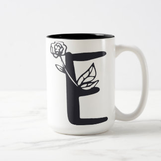 Taza Bicolor Letra E