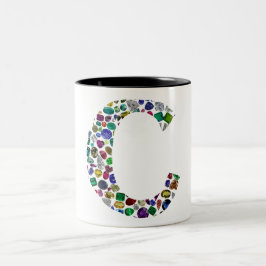 Taza Bicolor Letra inicial C