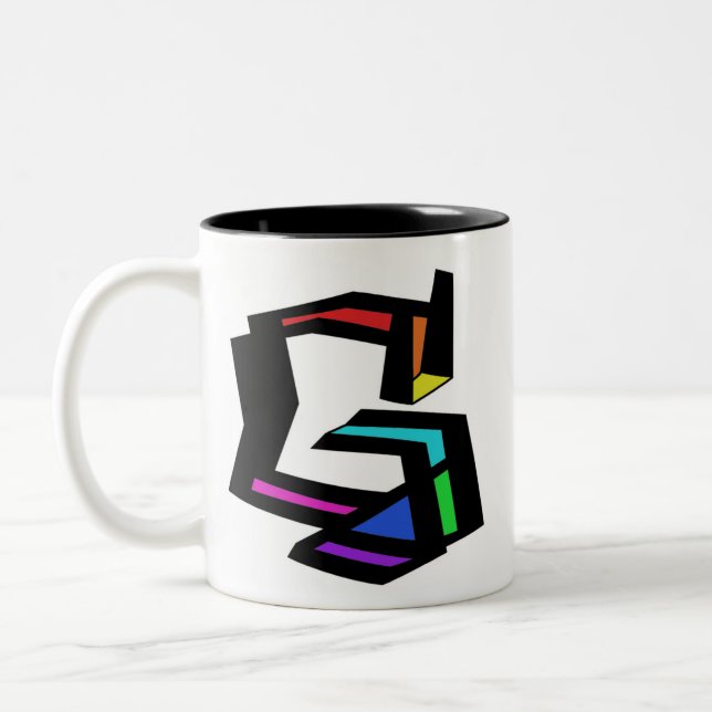 Taza Bicolor Letra inicial personalizada G Mug (Izquierda)