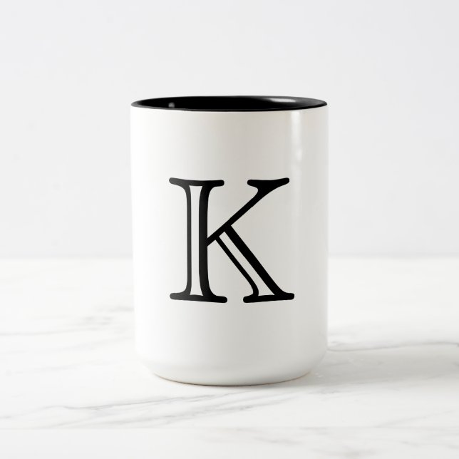 Taza Bicolor Letra monográfica (Centro)