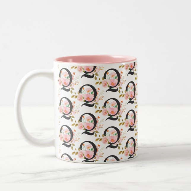 Taza Bicolor Letra Q (Izquierda)