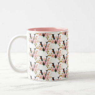 Taza Bicolor Letra V