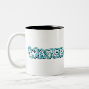 Taza Bicolor Letras de agua potable