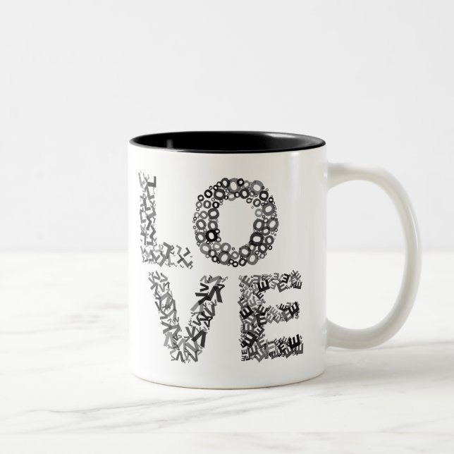 Taza Bicolor Letras de amor - Negro (Derecha)