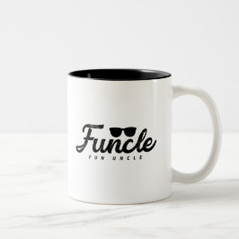 Taza Bicolor Letras de la moda negra Fundy Divertido tío con le