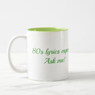 Taza Bicolor letras de música de los 80 quiz amante nostalgia