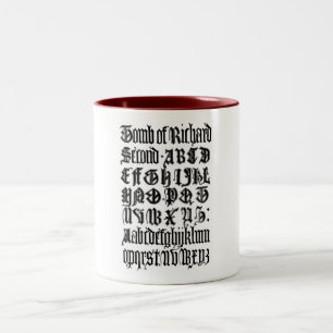 Taza Bicolor Letras góticas Mug