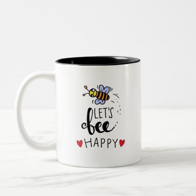 Taza Bicolor Lets Bee Happy (Izquierda)