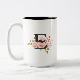 Taza Bicolor Letter E Coffee Mug
