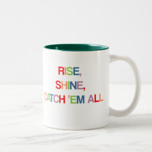Taza Bicolor Levántate, Brilla, Atrapa Todo