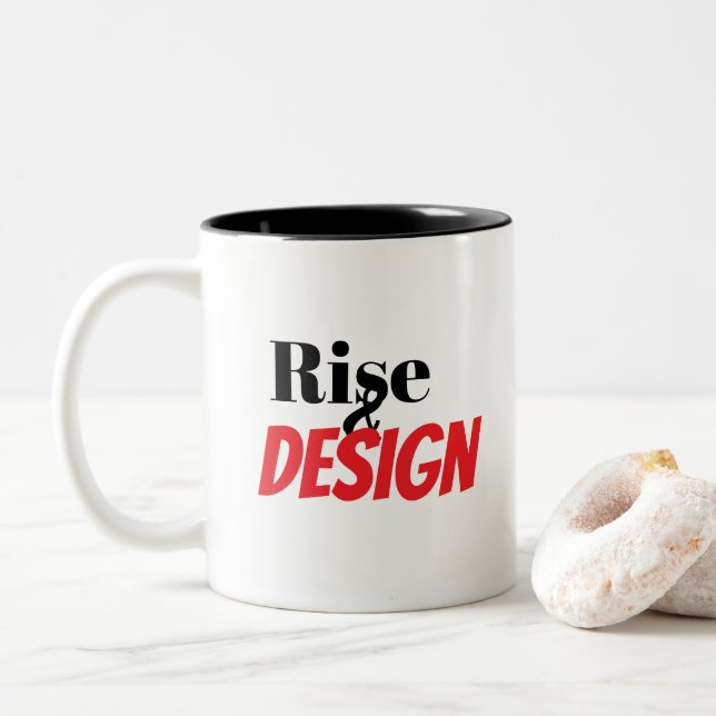 Taza Bicolor Levántate y diseña (Con donut)
