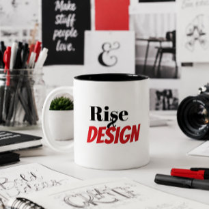 Taza Bicolor Levántate y diseña