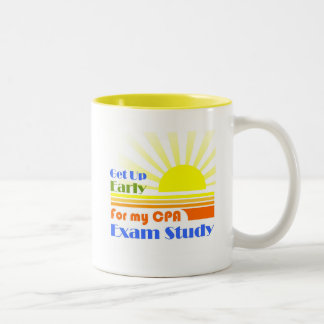Taza Bicolor Levántese el estudio temprano del examen de CPA