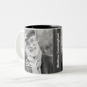 Taza Bicolor Leyenda de golf desde su nacimiento Graciosa cosec