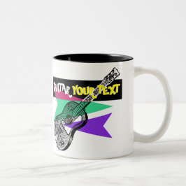 Taza Bicolor Leyenda de guitarra retro Personalizable Mug