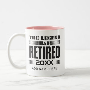 Taza Bicolor Leyenda de regalo de despedida por jubilación de p
