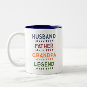Taza Bicolor Leyenda del abuelo del padre de la marido de la Ma