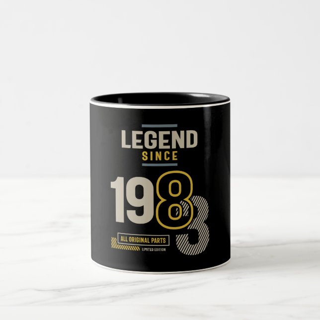 Taza Bicolor Leyenda desde 1983 40 cumpleaños (Centro)