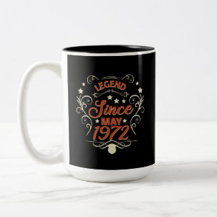 Taza Bicolor Leyenda Desde Mayo De 1972. 50.ª declaración de cu
