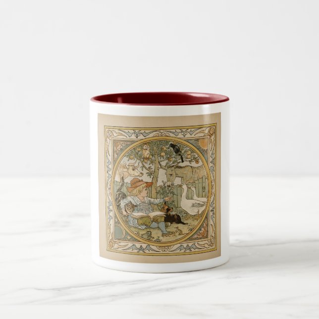 Taza Bicolor Leyendo diversión (Centro)